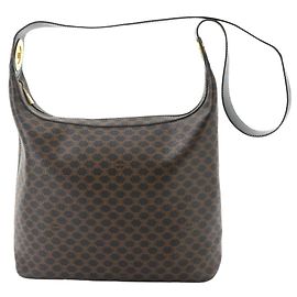 Céline Bolsa Celine Macadam Marrom Preto