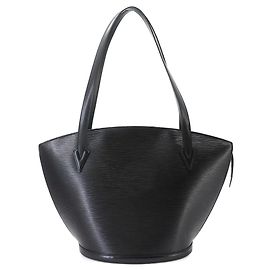 Sac à main cabas Louis Vuitton Epi Saint Jacques Noir