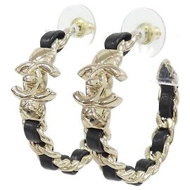 Orecchini a mezzo cerchio Chanel AB6168 Nero D'oro