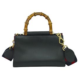 Gucci Nymphaea Top Handle Leather Small Negro