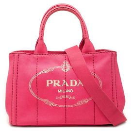 Mini bolso Prada de Canapa con placa de logotipo triangular Rosa