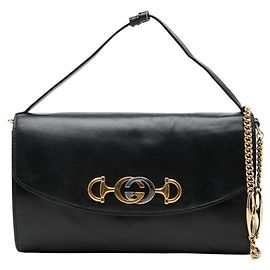 Borsa a tracolla con catena Gucci Zumi Nero