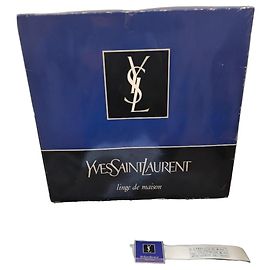 Yves Saint Laurent Toalla de playa YSL de algodón en azul Azul