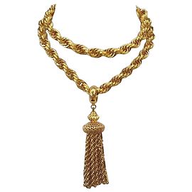 Autre Marque Collier Damita Tassel Monet plaqué or 18kt-Book Piece Doré