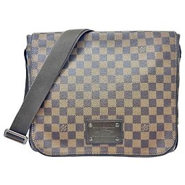 Borsa a Tracolla Louis Vuitton Damier Ebene Greenwich Marrone