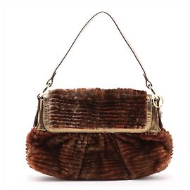 Fendi One-Shoulder-Tasche aus braunem Leder Braun