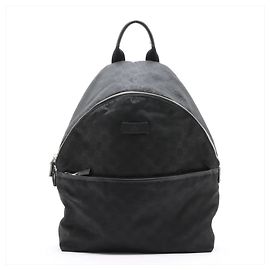 Gucci GG Nylon Leather Backpack Black