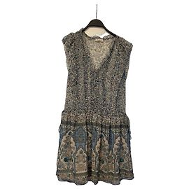 Robe courte imprimée Zadig & Voltaire Bleu Multicolore Beige Vert