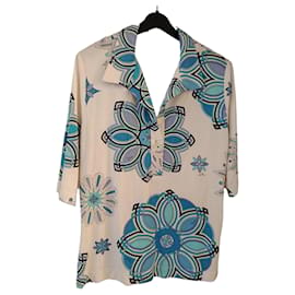 Polo Emilio Pucci Nero Bianco Blu Grigio Blu chiaro