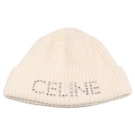 Céline Gorro de malha de lã branco Celine Branco