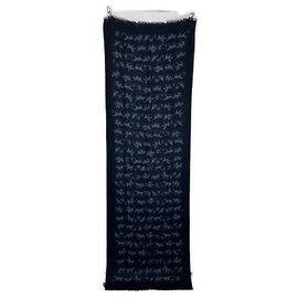Hermès Stola Hermes in cashmere e seta Navy Blu navy