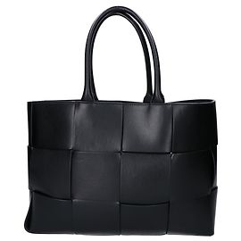 Bottega Veneta Maxi Intrecciato Arco Tote Tasche Medium Schwarz