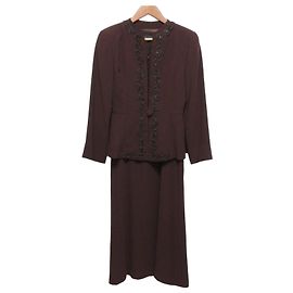 Autre Marque Ensemble robe veste sans col MARIKO KOHGA Marron