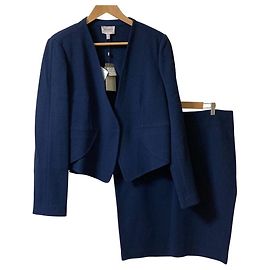 Armani Collezioni No Collar Setup Blue Navy blue