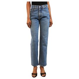 Céline Vaqueros de bajo deshilachado azules - size UK 8 Azul