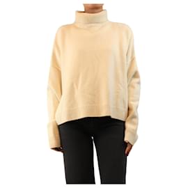 The row Oversized Rollkragenpullover in Creme - size M Roh