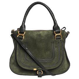 Chloé Sac Marcie en daim vert Vert
