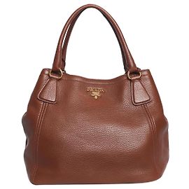 Prada Brown Vitello Daino top handle bag Brown