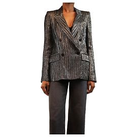 Isabel Marant Silver lurex blazer - size UK 8 Silvery