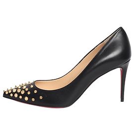 Christian Louboutin Black studded leather pumps - size EU 39 Black