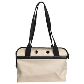 Hermès Saco de Transporte para animais preto e bege Outro