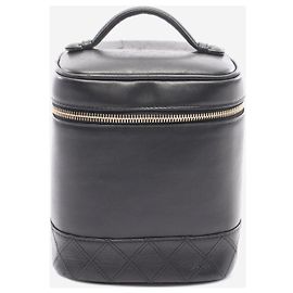 Chanel Black lambskin Bicolore Vanity bag Black
