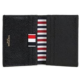 Thom Browne Pebble Grain Double Card Holder Black