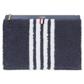 Thom Browne Meniro Shearling Bar Clutch Bag stamp: Black