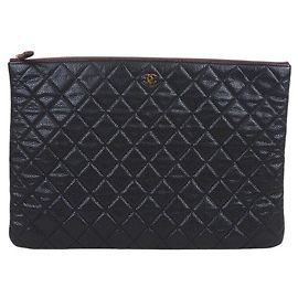 Chanel Caviar Clutch Large Schwarz