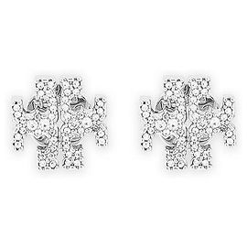 Tory Burch Orecchini Kira PAVE Crystal da donna (Silver) Argento