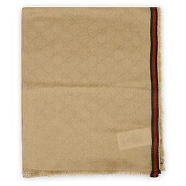 Gucci Bufanda de jacquard con logo GG para hombre (Beige) Naranja