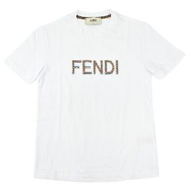 Fendi Camisetas de algodón Blanco
