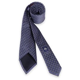 Gucci Gravata em jacquard de seda GG para homem Azul