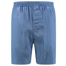 Dior Pantaloncini in jacquard di seta e cotone Blu