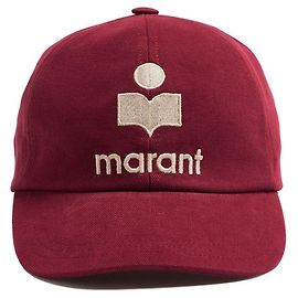 Isabel Marant Boné TYRON Logo Bordado Raspberry Vermelho
