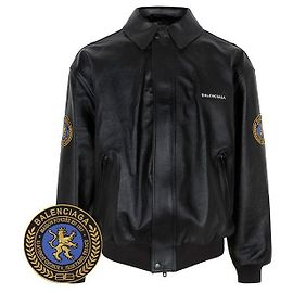 Balenciaga Black Taxi Leather Jacket Black