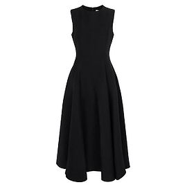 Dior Black Robe Wool Silk Dress Silvery