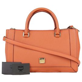 MCM Borsa Tote e Borsa a Tracolla Nuovo in Pelle Arancione Dimensione Arancione