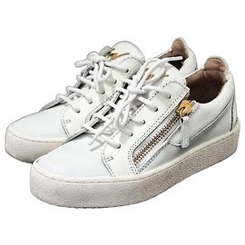 Giuseppe Zanotti Lackleder-Sneaker Weiß