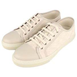 Gucci Baskets en cuir beige Marron