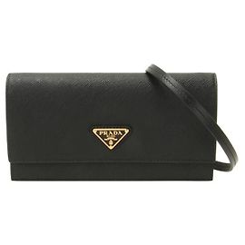 Prada Mini sac en cuir Saffiano stamp : Noir
