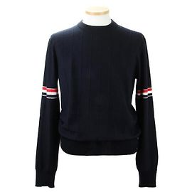 Thom Browne Relaxed Pullover aus Wolle stamp: Schwarz