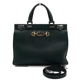 Gucci Jumi Medium Top Handle Tote Bag und Schultertasche Grün