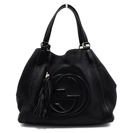 Gucci Borsa Tote e Borsa a Tracolla SOHO GG Logo Nero Nero