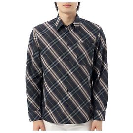 Burberry Camicia in cotone a quadri Relaxed Fit Nero