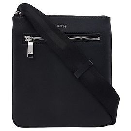 Hugo Boss Leather Crossbody Bag Black