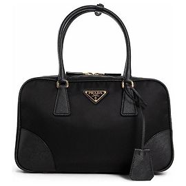Prada Borsa a tracolla Lina Nylon Re-edition Medium Nera Nero