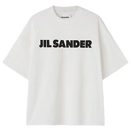 Jil Sander Logo T-Shirt Silber Silber