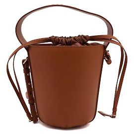 Chloé Bolsa Bucket Tote em Couro Caramelo de Ombro e Crossbody Marrom