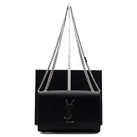 Saint Laurent Bolsa de ombro e crossbody Classic Kate Small Monogram com corrente de metal Preto